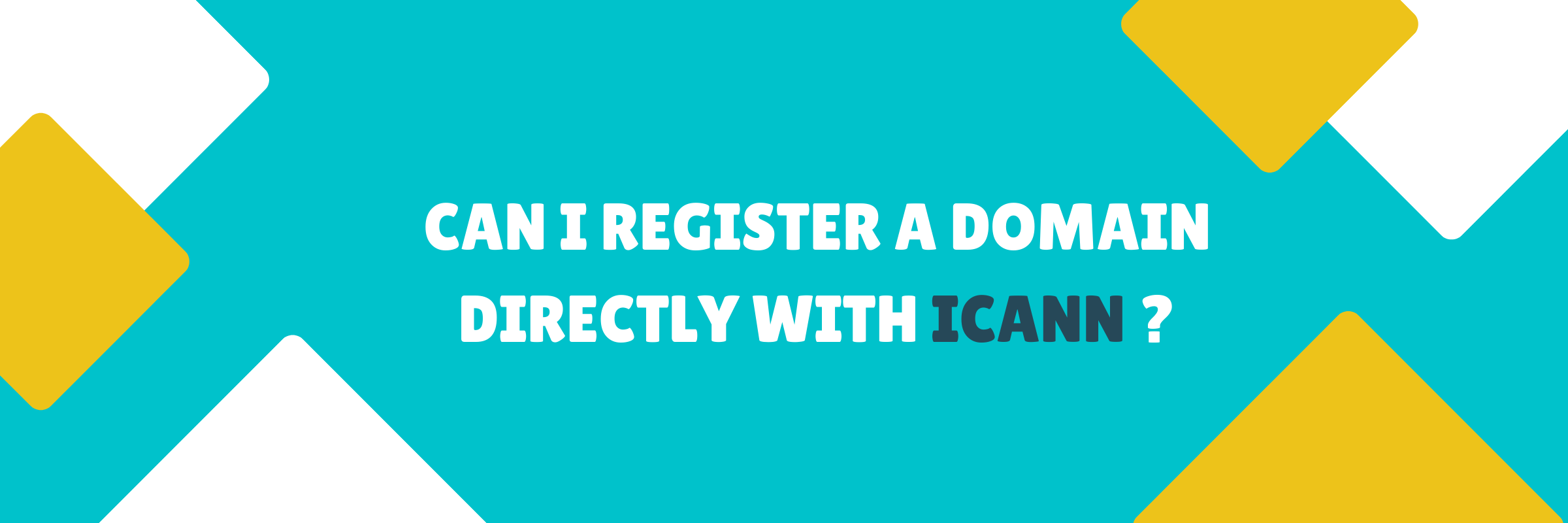 Can I register a domain name directly with ICANN