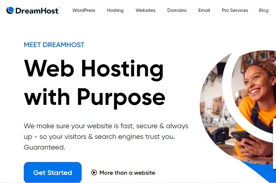 DreamHost home page