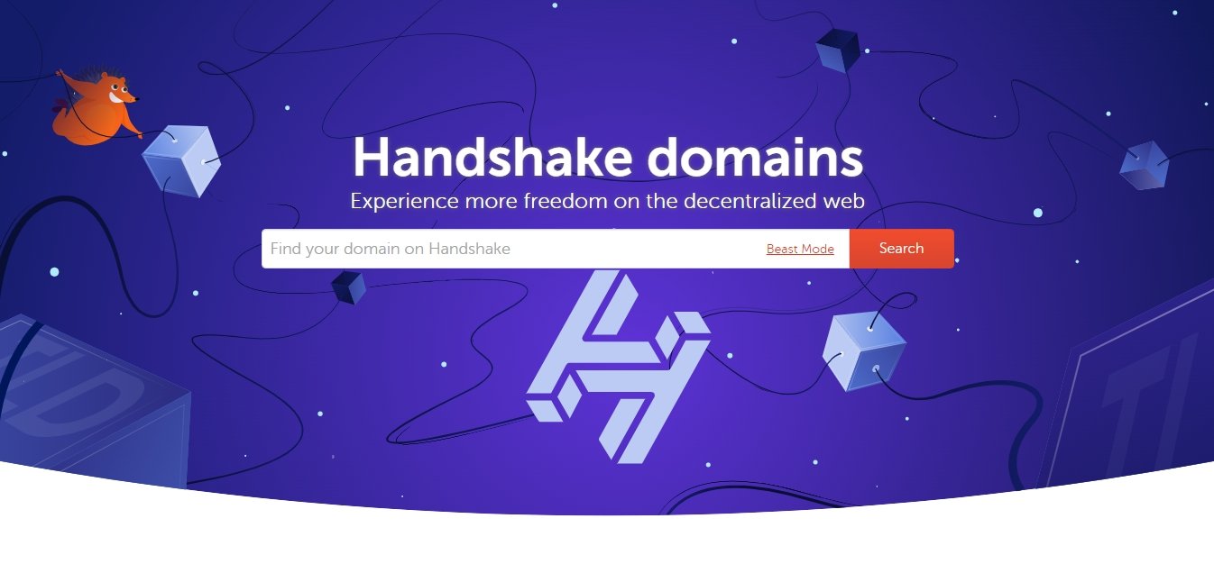 Namecheap Handshake domains registration service page