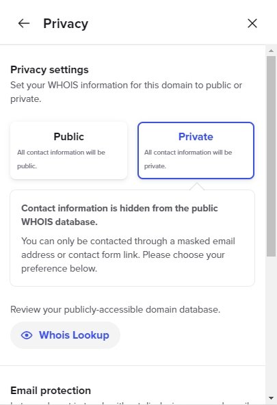 Spaceship domain privacy